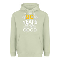 Matcha 90th Birthday Gift Took Me 90 Years 90 Year Old Heavyweight Hoodie - trangStudio