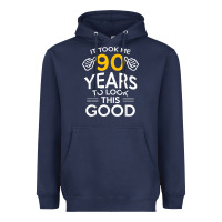 Navy 90th Birthday Gift Took Me 90 Years 90 Year Old Heavyweight Hoodie - trangStudio