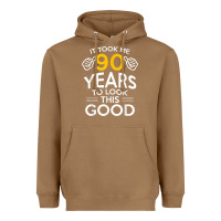 Toasted Coconut 90th Birthday Gift Took Me 90 Years 90 Year Old Heavyweight Hoodie - trangStudio
