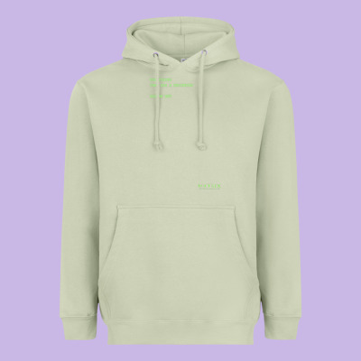 The Matrix Everything Has A Beginning Green Font Heavyweight Hoodie Designed By Artmosaic