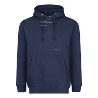 Navy The Matrix Everything Has A Beginning Green Font Heavyweight Hoodie - ArtMosaic