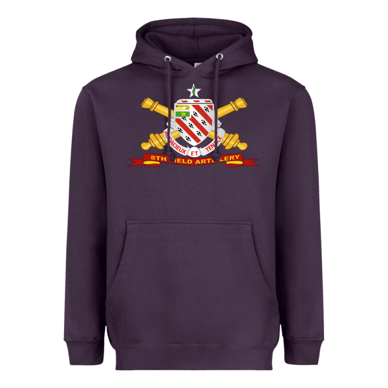8th Field Artillery W Br   Ribbon 8th Field Artillery W Br Ribbon Heavyweight Hoodie by ArtMosaic | Teevron