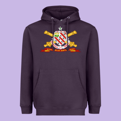 8th Field Artillery W Br   Ribbon 8th Field Artillery W Br Ribbon Heavyweight Hoodie Designed By Artmosaic
