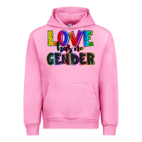 Fuchsia Pink love has no gender Urban Hoodie - AdoDesignShop
