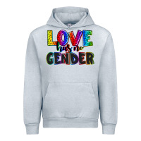Heather Grey love has no gender Urban Hoodie - AdoDesignShop