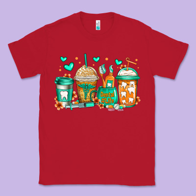 Dental Life Coffee Cups Classic Tee Designed By Jasminsmagicworld