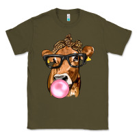 Army Green Cow Lick with Leopard Bandana Classic Tee - texasbilliewilder