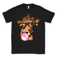 Black Cow Lick with Leopard Bandana Classic Tee - texasbilliewilder