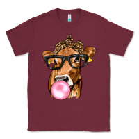Burgundy Cow Lick with Leopard Bandana Classic Tee - texasbilliewilder