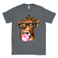Charcoal Heather Cow Lick with Leopard Bandana Classic Tee - texasbilliewilder