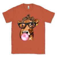 Copper Cow Lick with Leopard Bandana Classic Tee - texasbilliewilder