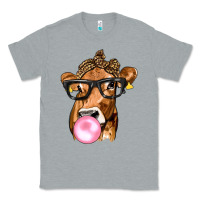 Heather Grey Cow Lick with Leopard Bandana Classic Tee - texasbilliewilder