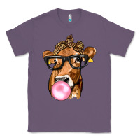 Lavender Cow Lick with Leopard Bandana Classic Tee - texasbilliewilder