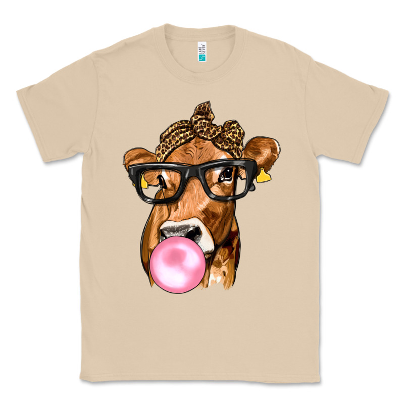 Cow Lick With Leopard Bandana Classic Tee by texasbilliewilder | Teevron
