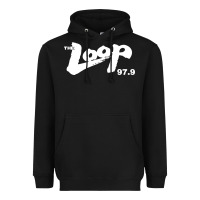 Black The Loop 97.9 Illinois Radio Heavyweight Hoodie - ArtMosaic