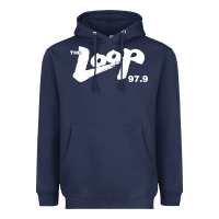 Navy The Loop 97.9 Illinois Radio Heavyweight Hoodie - ArtMosaic