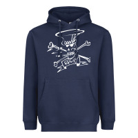 Navy slash Heavyweight Hoodie - ArtMosaic