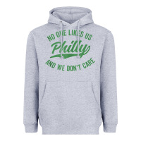 Heather Grey philly no one likes us and we don't care green text tank top Heavyweight Hoodie - ArtMosaic
