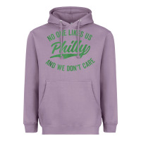 Lavender philly no one likes us and we don't care green text tank top Heavyweight Hoodie - ArtMosaic