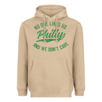 Mushroom philly no one likes us and we don't care green text tank top Heavyweight Hoodie - ArtMosaic