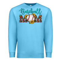 Ocean Blue western leopard serape wooden sunflowers  turquoise glitter mom baseba Premium Sweatshirt - Artiststas