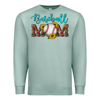 Seafoam western leopard serape wooden sunflowers  turquoise glitter mom baseba Premium Sweatshirt - Artiststas