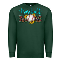 Sports Green western leopard serape wooden sunflowers  turquoise glitter mom baseba Premium Sweatshirt - Artiststas
