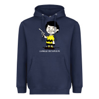 Navy charlie brownson Heavyweight Hoodie - ArtMosaic