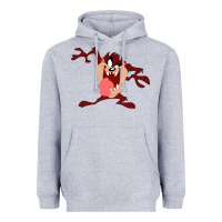 Heather Grey tasmanian devil cartoon character Heavyweight Hoodie - ArtMosaic