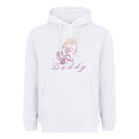White Hard Times Daddy Heavyweight Hoodie - trangStudio