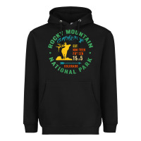 Black womens rocky mountain national park hiking travel souvenir novelty v n Heavyweight Hoodie - trangStudio