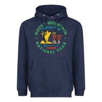 Navy womens rocky mountain national park hiking travel souvenir novelty v n Heavyweight Hoodie - trangStudio
