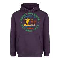 Plum womens rocky mountain national park hiking travel souvenir novelty v n Heavyweight Hoodie - trangStudio