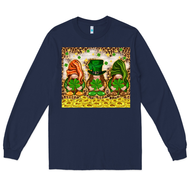 St. Patrick's Day Gnomies With Leopard Tumbler Long Sleeve Tee by HowdyJamesFarm | Teevron