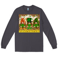 Smoke St. Patrick's Day gnomies with leopard tumbler Long Sleeve Tee - HowdyJamesFarm