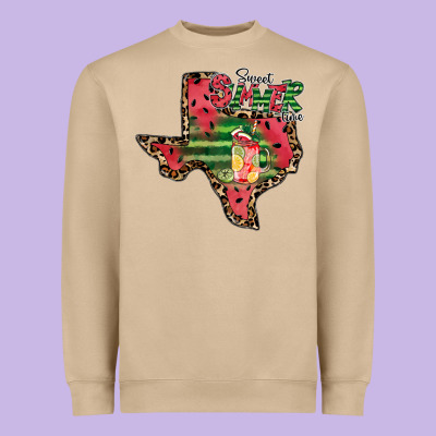 Sweet Summer Time Texas Heavyweight Sweatshirt Designed By Cowhidedigitalart