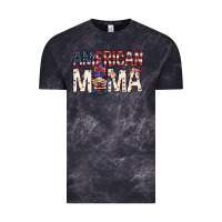 Cloud Black American mama with gnome Mother's Day Vintage Tee - HowdyJamesFarm