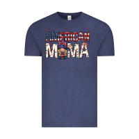 Vintage Denim American mama with gnome Mother's Day Vintage Tee - HowdyJamesFarm