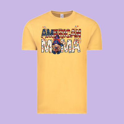 American Mama With Gnome Mother's Day Vintage Tee Designed By Howdyjamesfarm
