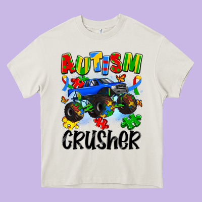 Autism Crusher Heavy Core Tee Designed By Artiststas