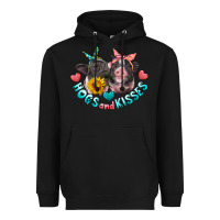 Black hogs and kisses pigs Heavyweight Hoodie - Artiststas