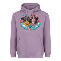 Lavender hogs and kisses pigs Heavyweight Hoodie - Artiststas