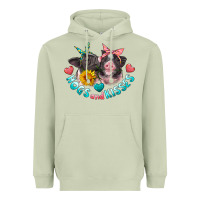 Matcha hogs and kisses pigs Heavyweight Hoodie - Artiststas