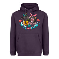 Plum hogs and kisses pigs Heavyweight Hoodie - Artiststas