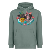 Sage hogs and kisses pigs Heavyweight Hoodie - Artiststas