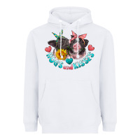 White hogs and kisses pigs Heavyweight Hoodie - Artiststas