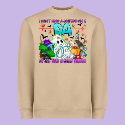 I Don't Need A Costume Im A Da My Job Title Is Sca Heavyweight Sweatshirt Designed By Cowhidedigitalart