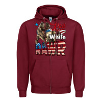 Burgundy Red White Rawr Dinosaur T-Rex Zipper Hoodie - LillyAllenDesigns