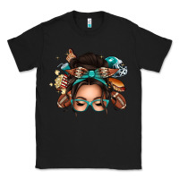 Black american football messy bun Classic Tee - texasbilliewilder