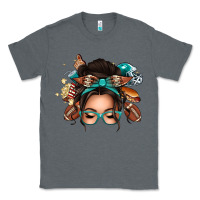 Charcoal Heather american football messy bun Classic Tee - texasbilliewilder